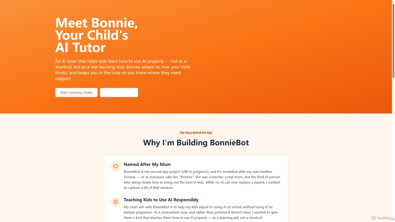 BonnieBot | AI Tutor for Children - Personalised Learning Support for Neuralith