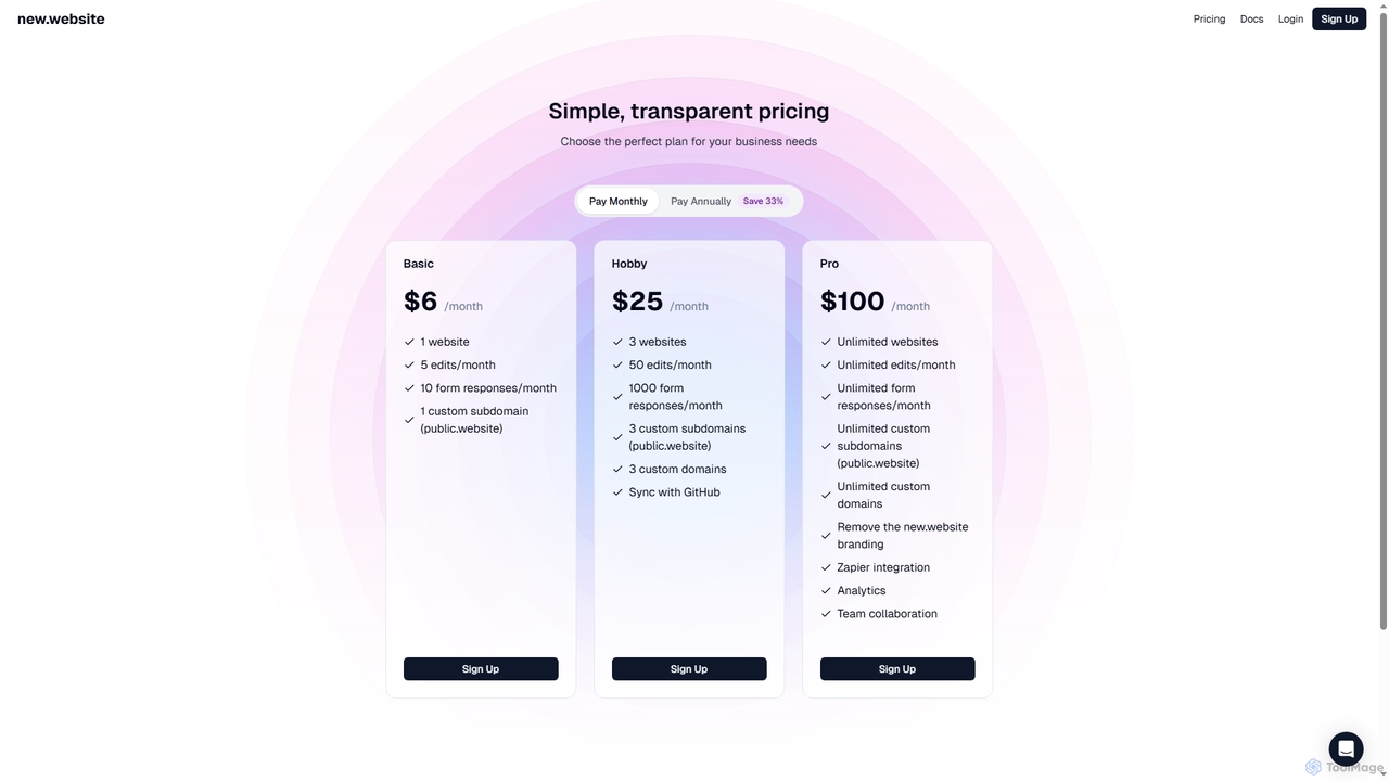 new.website | Build Websites with AI for New