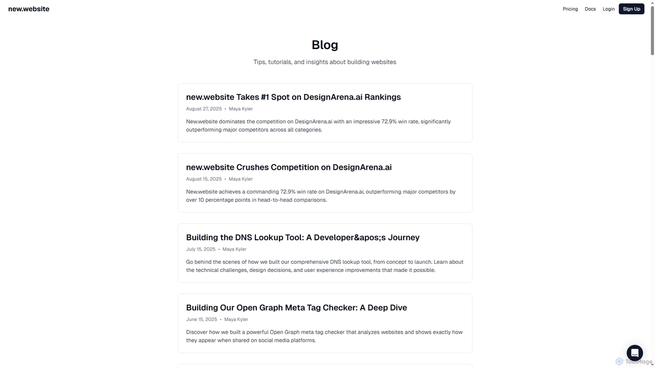 new.website | Build Websites with AI for New