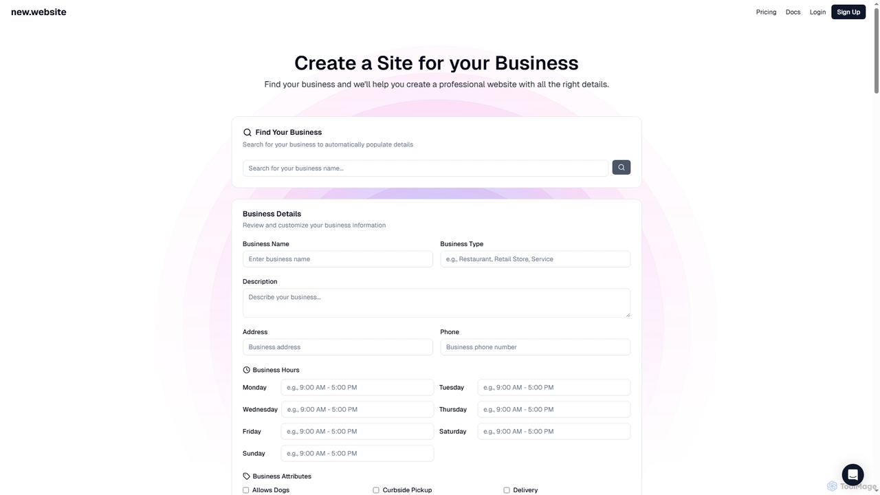 new.website | Build Websites with AI for New