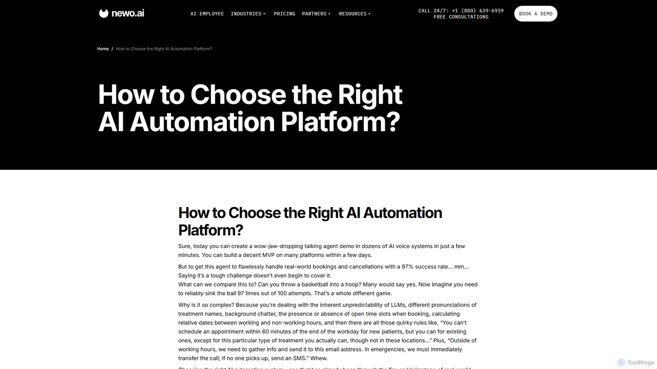 How to Choose the Right AI Automation Platform? - Newo for Newo