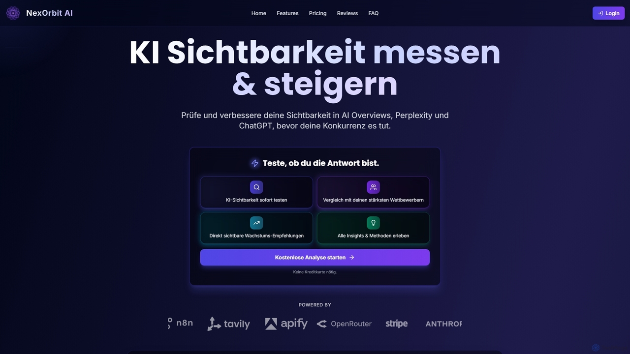 KI Sichtbarkeit messen & steigern – NexOrbit AI for NexOrbit