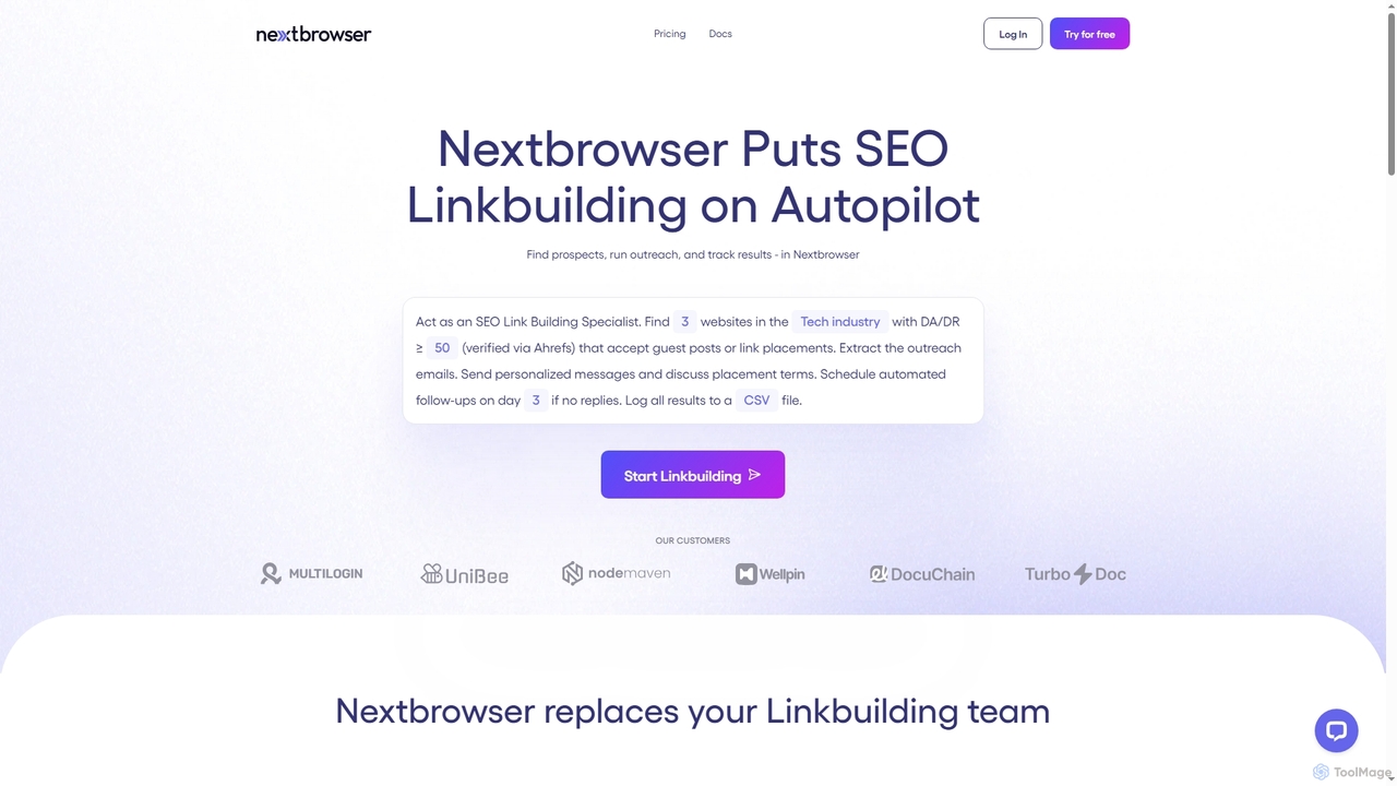 AI-Powered Linkbuilding Automation | Nextbrowser for Nextbrowser