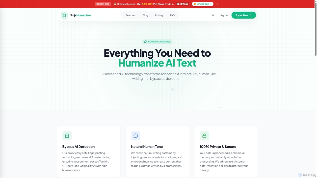Features | Ninja Humanizer for Ninja Humanizer