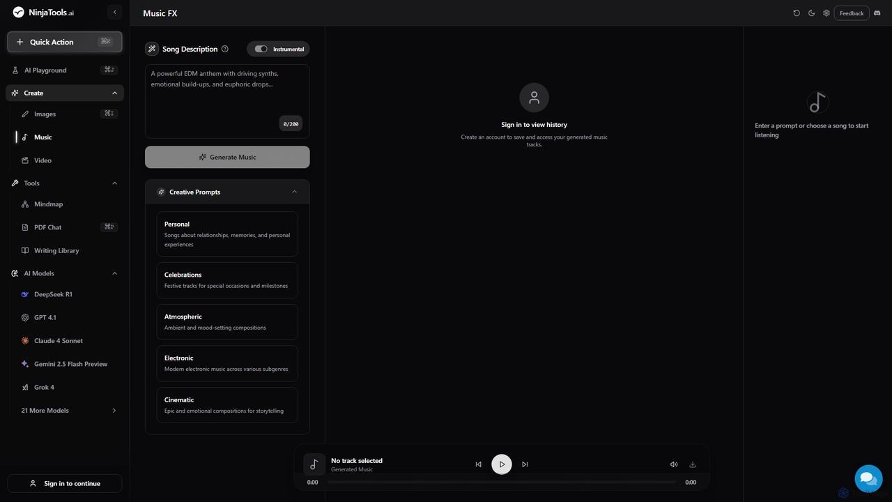 AI Music Generation for Ninjatools