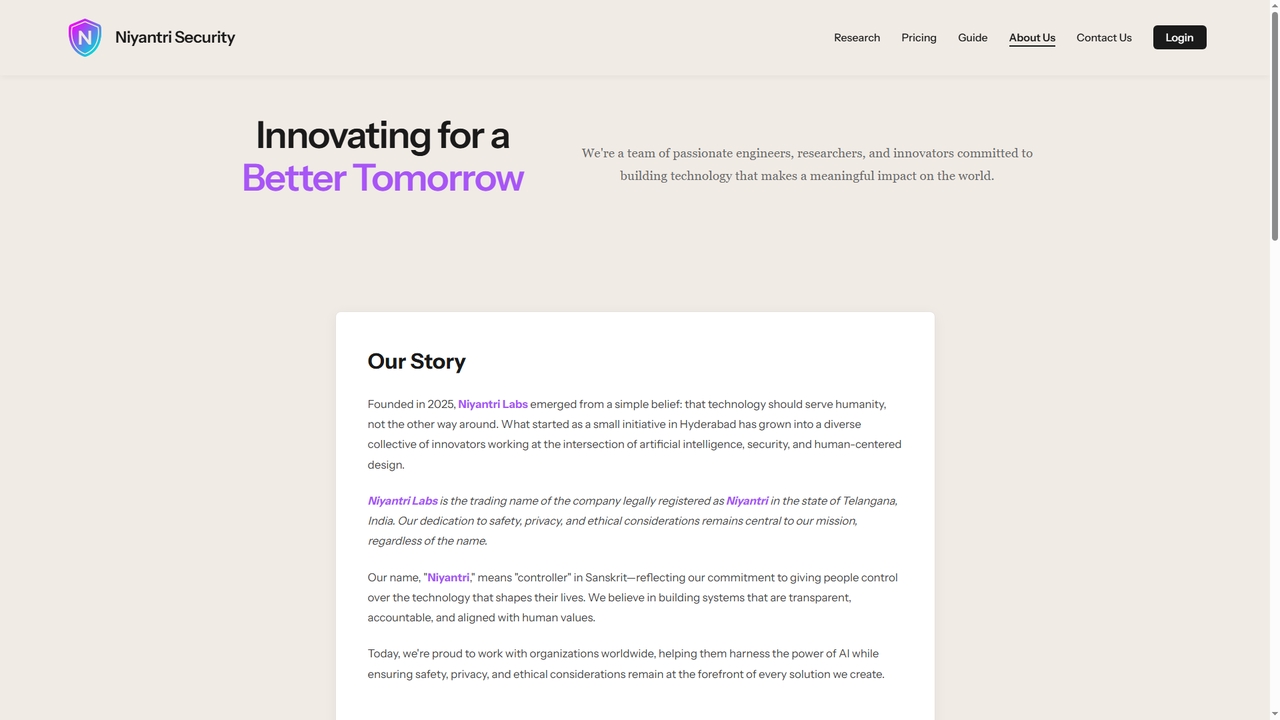 Niyantri Security — AI Autonomous Security Engineer for Code Vulnerability Detection & Auto-Fix for Niyantri Security