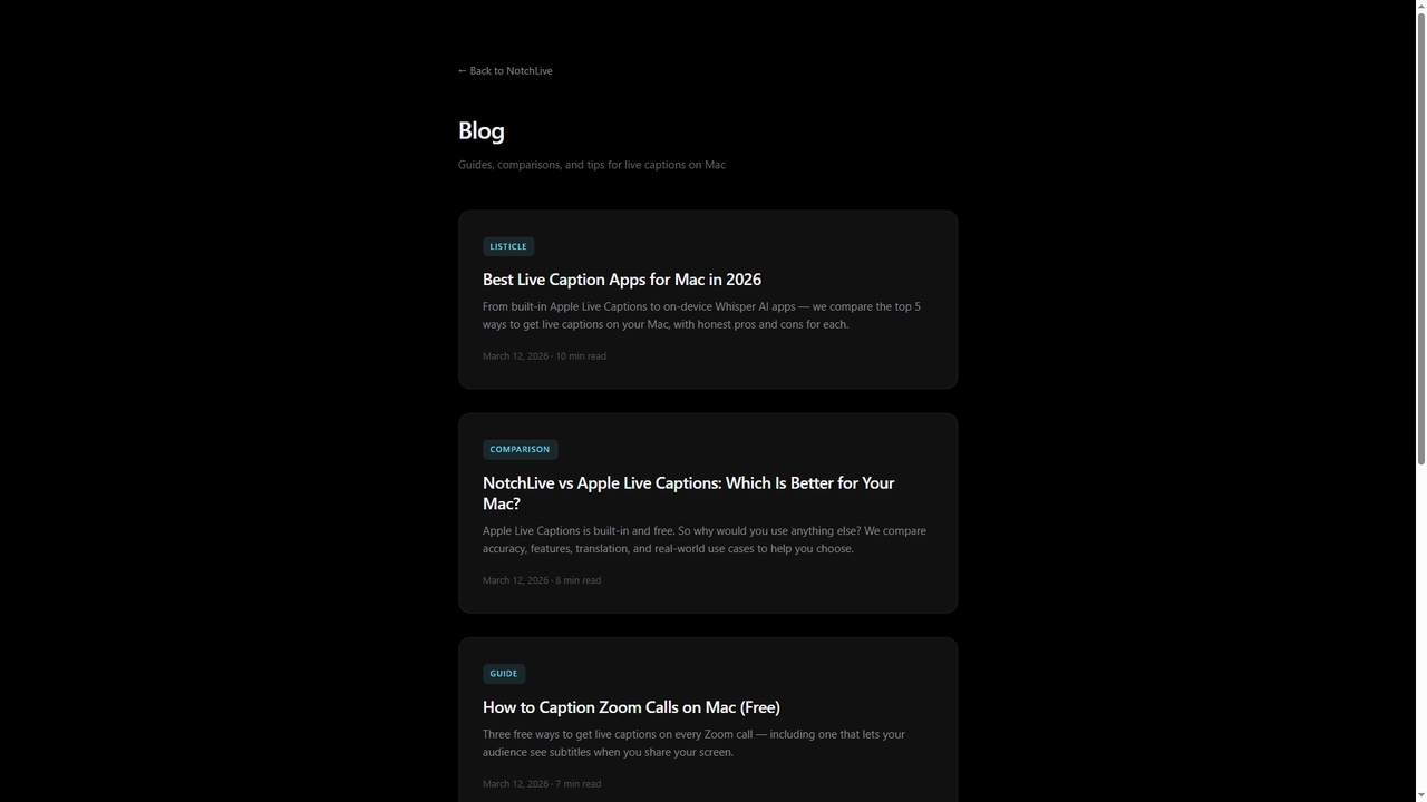 Blog | NotchLive — Live Captions & Translation for Mac for NotchLive