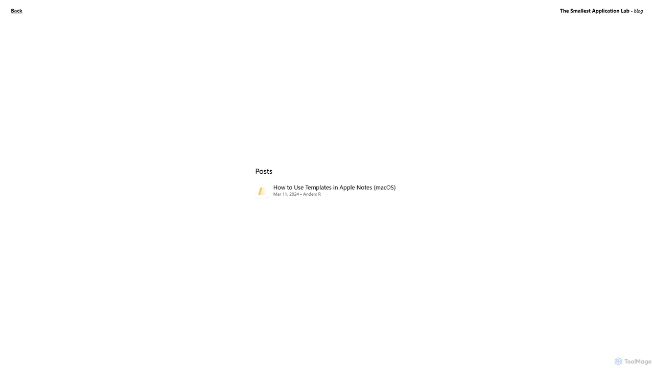 The Smallest Application Lab - blog for NotesCmdr