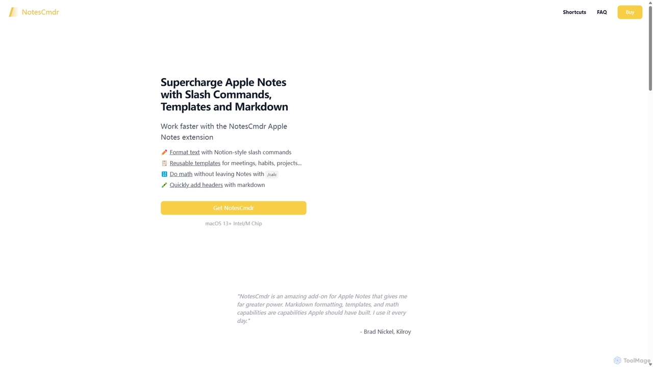 NotesCmdr - Apple Notes Extension for NotesCmdr