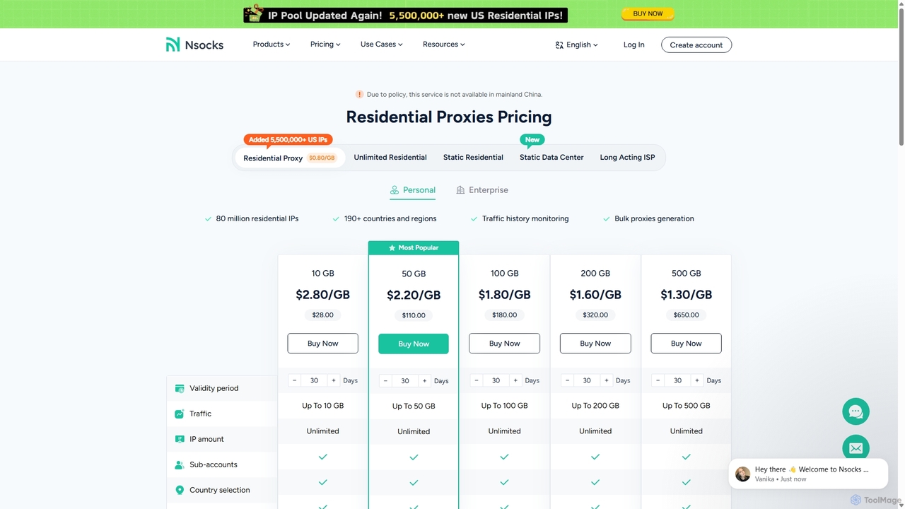 Buy Residential Proxies - Buy Proxies IP Proxy for Nsocks