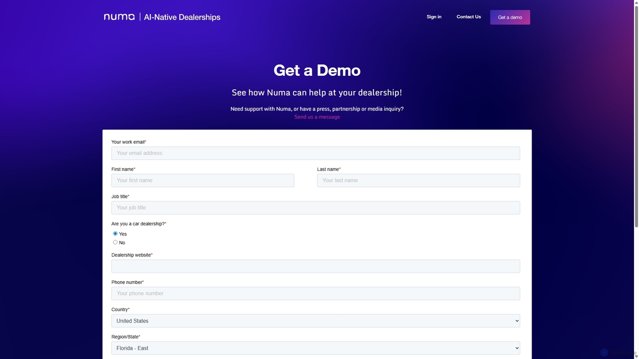 Get a Demo | Numa for Numa