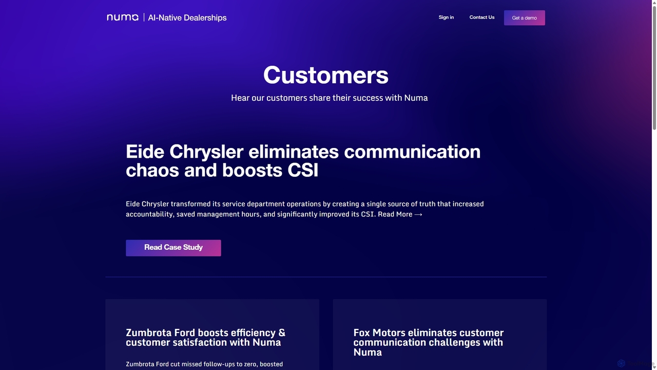 Customers for Numa