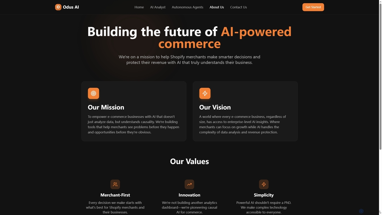 Odus AI - AI Analyst & Autonomous Agents for Shopify for Odus