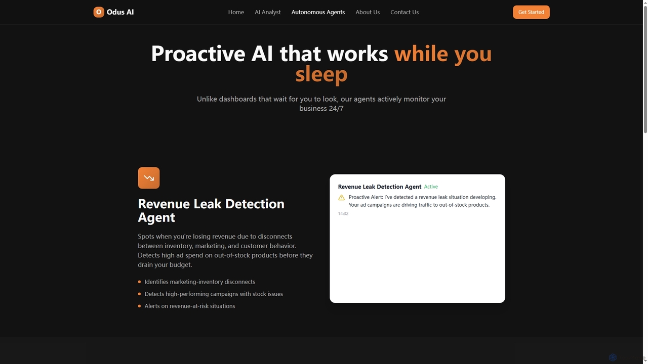Odus AI - AI Analyst & Autonomous Agents for Shopify for Odus