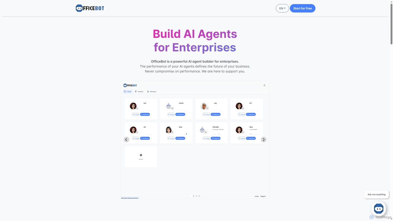 OfficeBot - Build AI Agents for Enterprises for OfficeBot