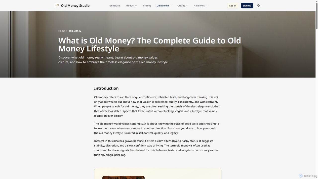 What is Old Money? Complete Guide to Old Money Lifestyle | Old Money Studio for Old Money Studio