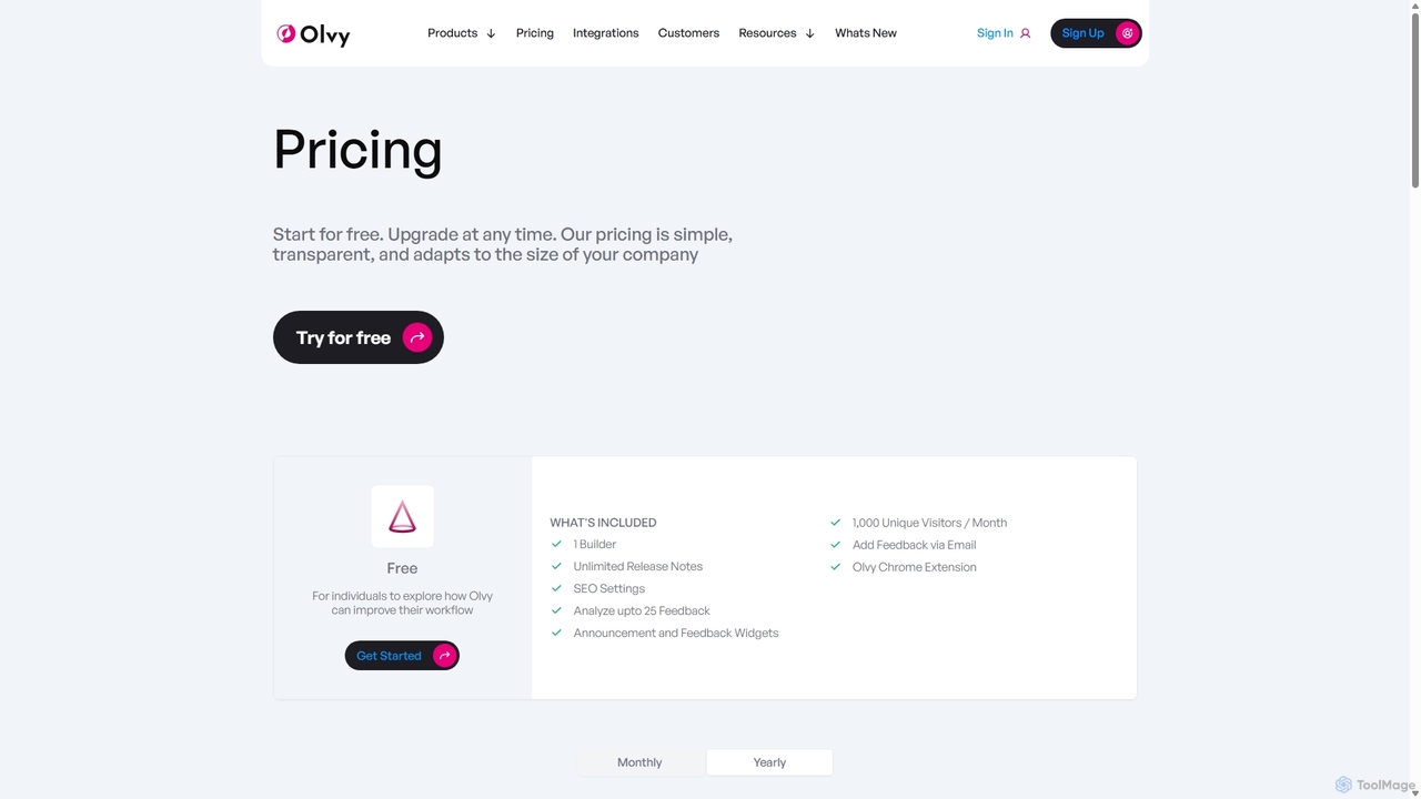 Olvy | Pricing for Olvy