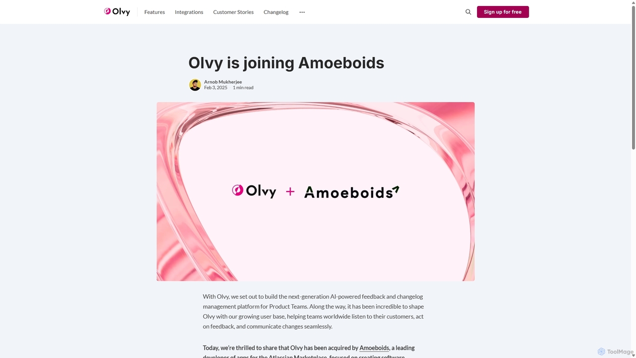 Olvy is joining Amoeboids for Olvy