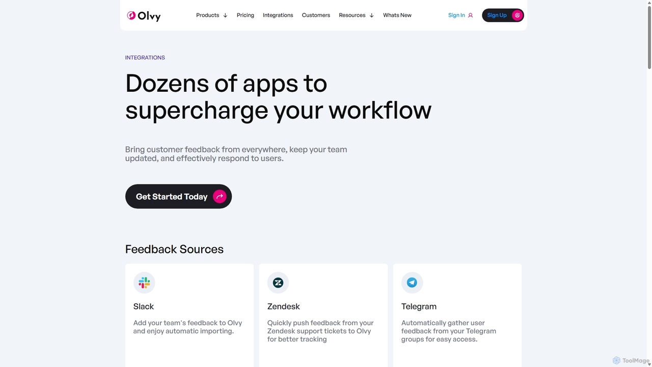 Olvy | Integrations for Olvy