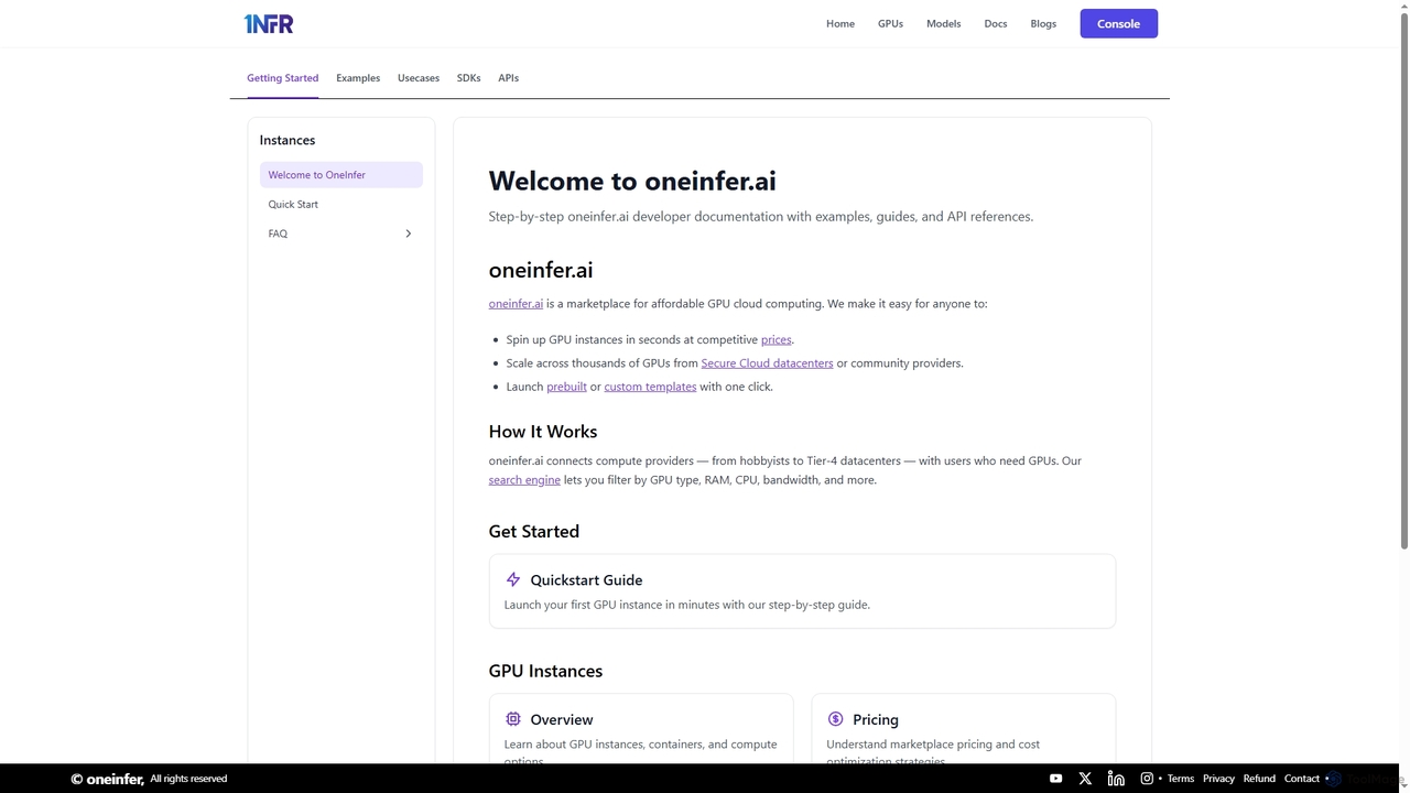 OneInfer - High Performance AI Inference Platform for Oneinfer