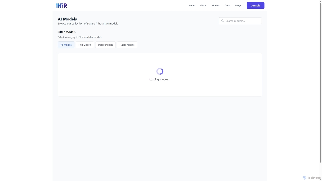 AI Models | Dashboard for Oneinfer