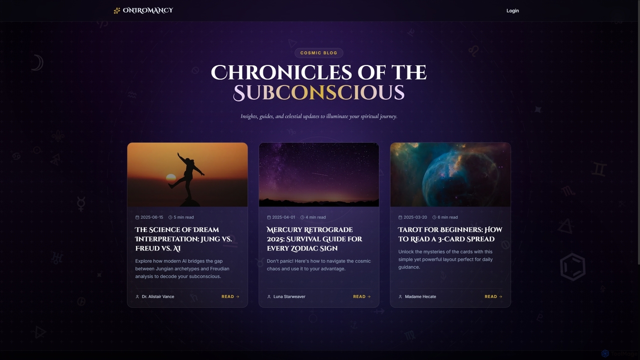 Cosmic Blog | Oniromancy AI | Oniromancy AI for Oniromancy