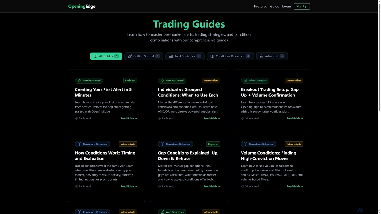 Trading Guides & Tutorials - Master Pre-Market Alerts | Opening Edge for Openingedge