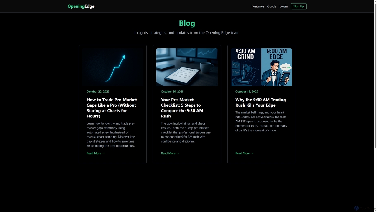 Trading Insights & Pre-Market Strategy Blog - Opening Edge for Openingedge