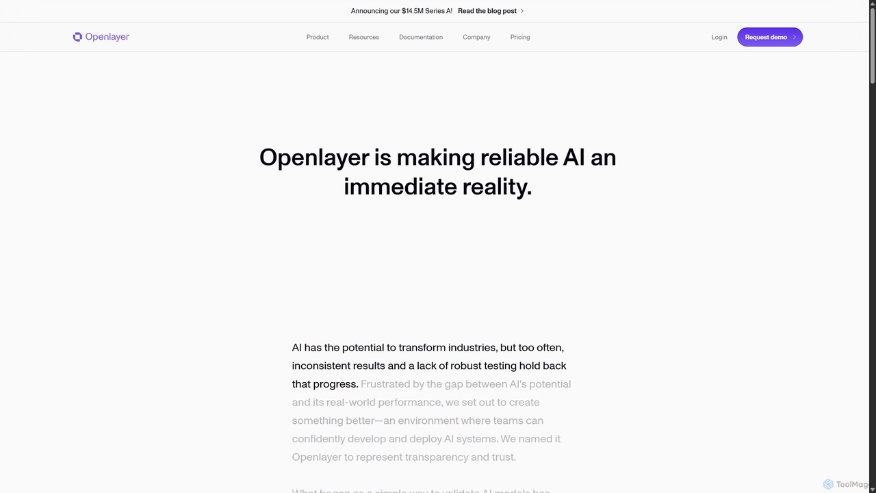 Openlayer: AI evaluation and observability for enterprises for Openlayer