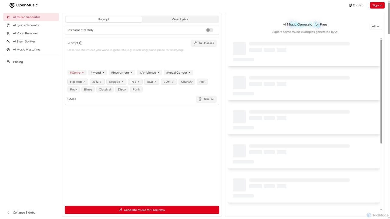 OpenMusic AI Music Generator | Royalty-Free AI Music for OpenMusic