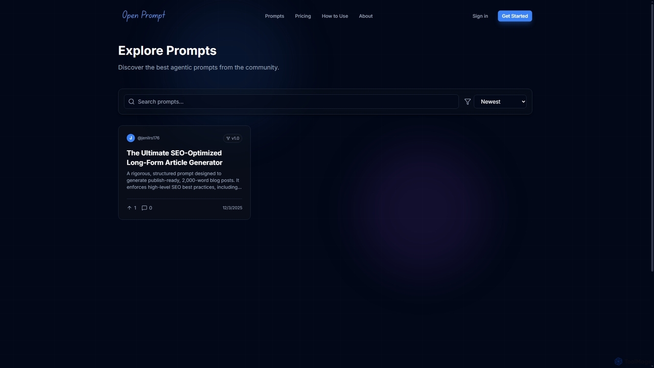 Explore Prompts | OpenPrompt | OpenPrompt by SparkTac for OpenPrompt