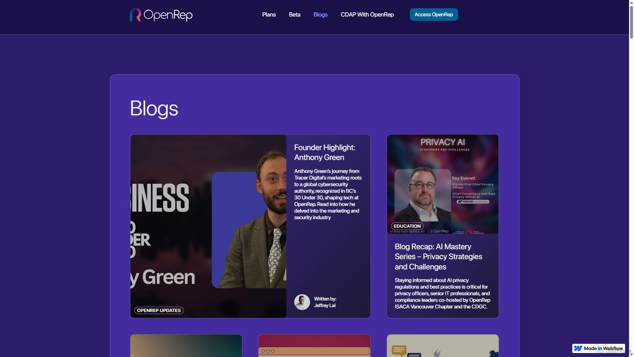 Blogs for OpenRep