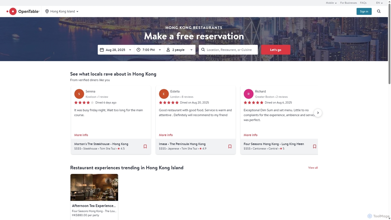 The best restaurants in Hong Kong | (Updated 2025) for OpenTable