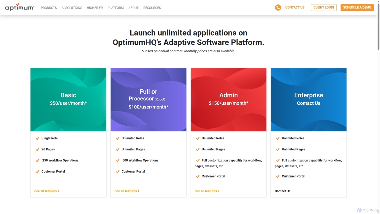 OptimumHQ | Plans and Pricing for OptimumHQ