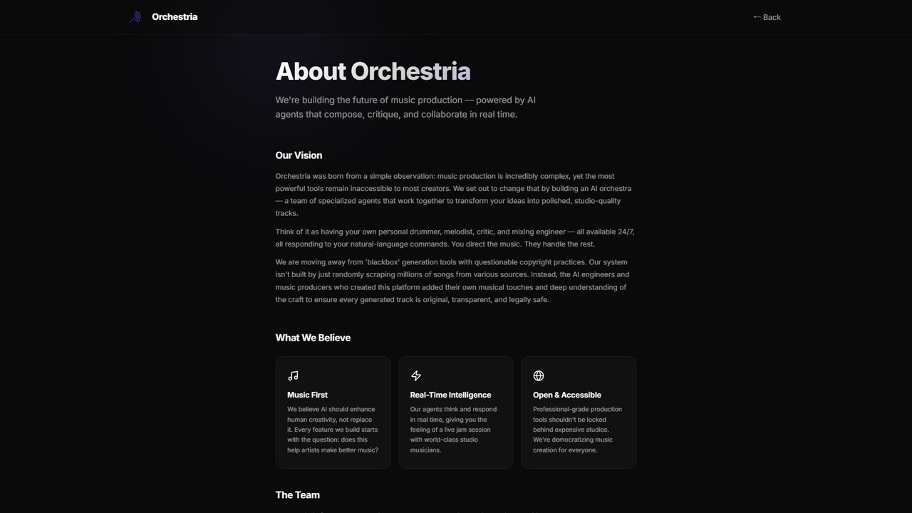 About Orchestria — Stop Producing, Start Conducting for Orchestria