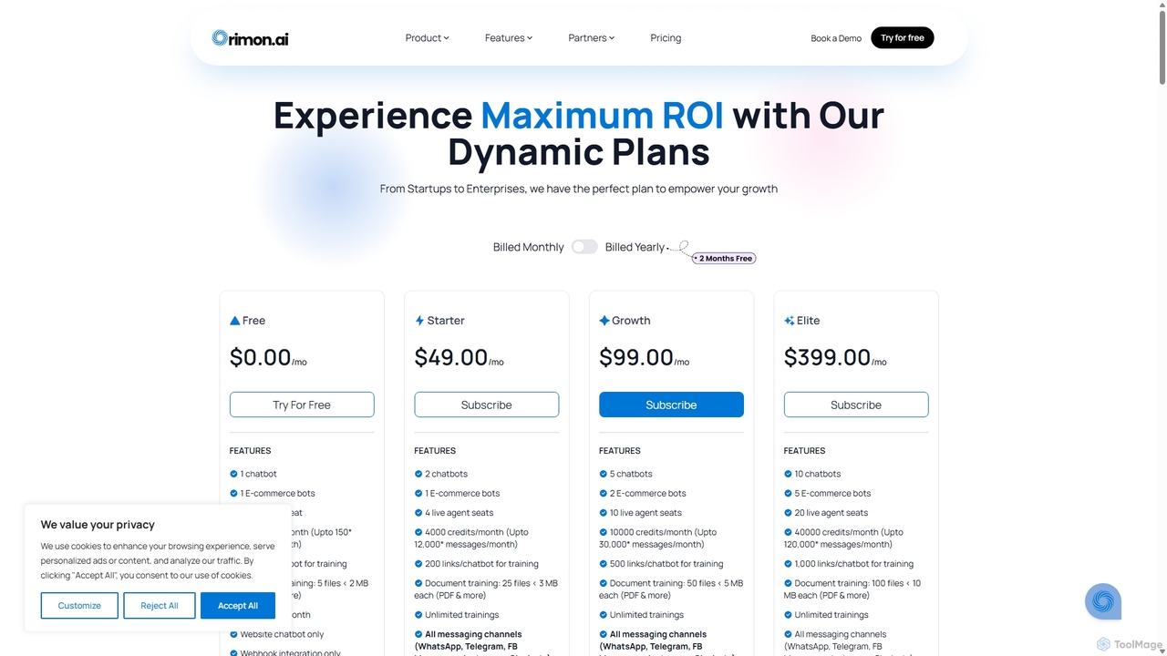 Orimon.ai Pricing: Tailored Plans for Every Business Need for Orimon.ai