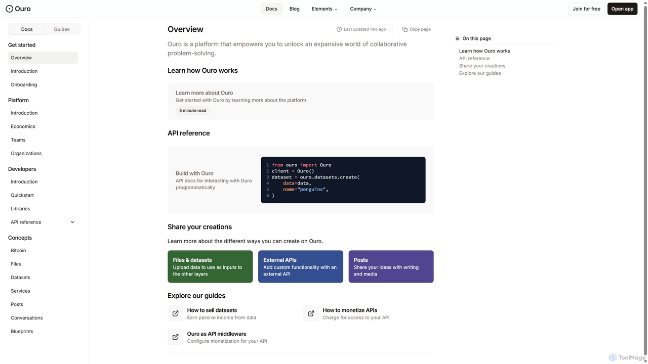 Overview · Docs for Ouro