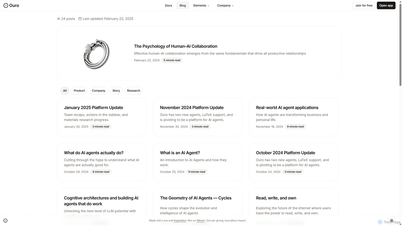 Blog · Ouro for Ouro