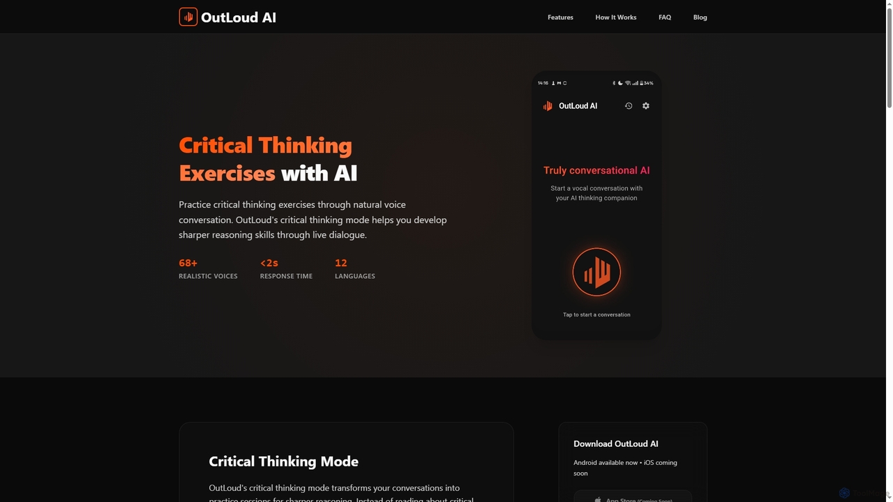 Critical Thinking Exercises with AI | OutLoud AI for Outloud