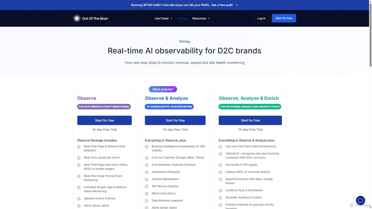 Pricing - Out Of The Blue for Outoftheblue