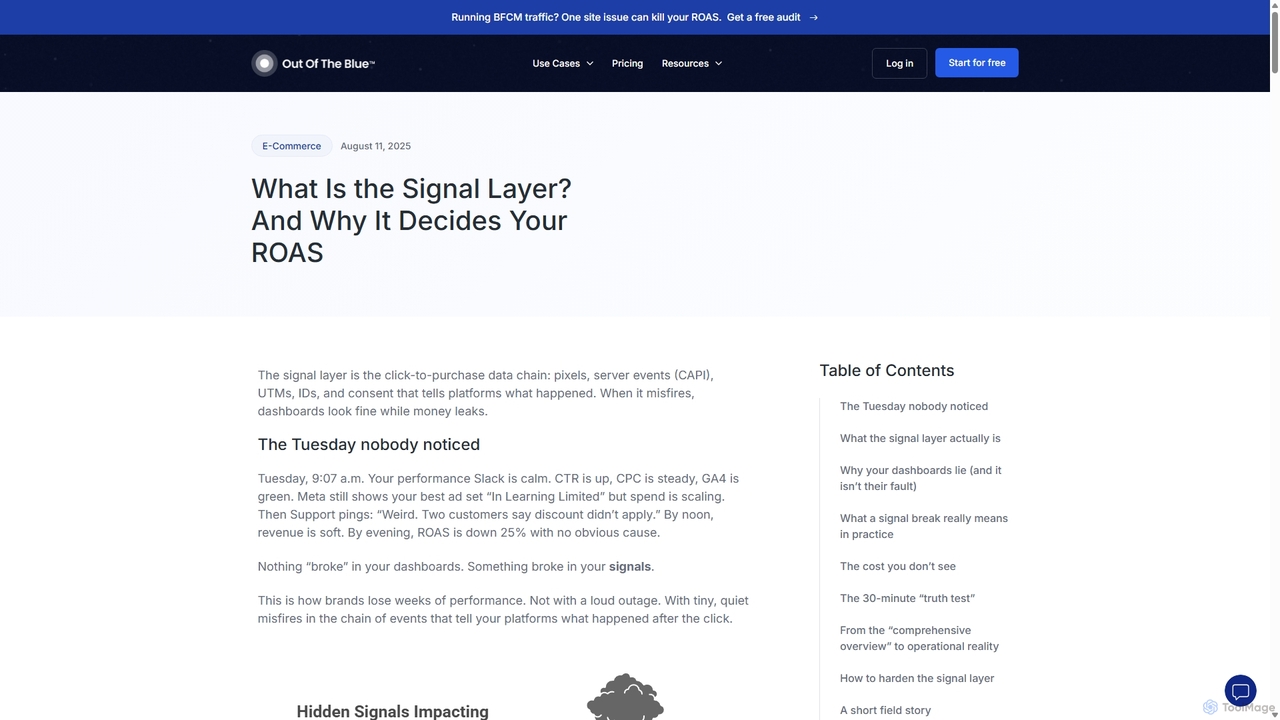What Is the Signal Layer? And Why It Decides Your ROAS - Out Of The Blue for Outoftheblue