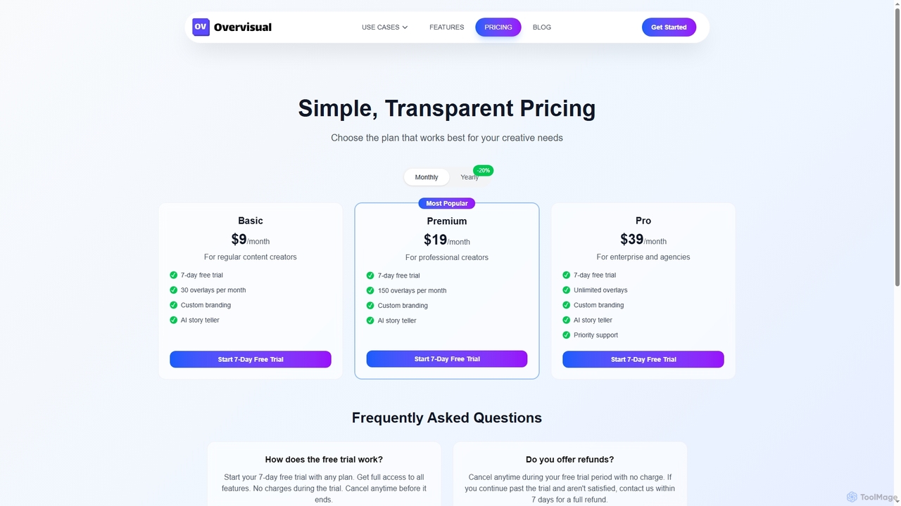 Pricing Plans - AI Photo Text Editor | Overvisual for Overvisual