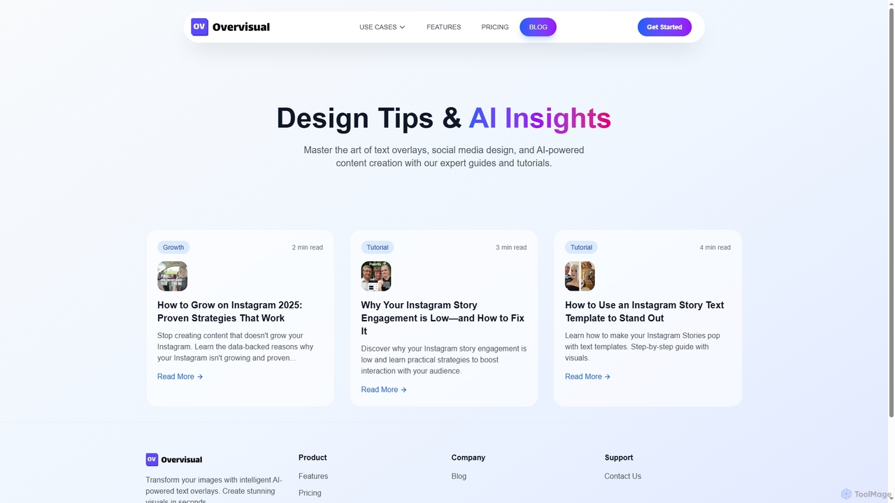 Design Tips & AI Insights - Text Overlay Blog | Overvisual for Overvisual