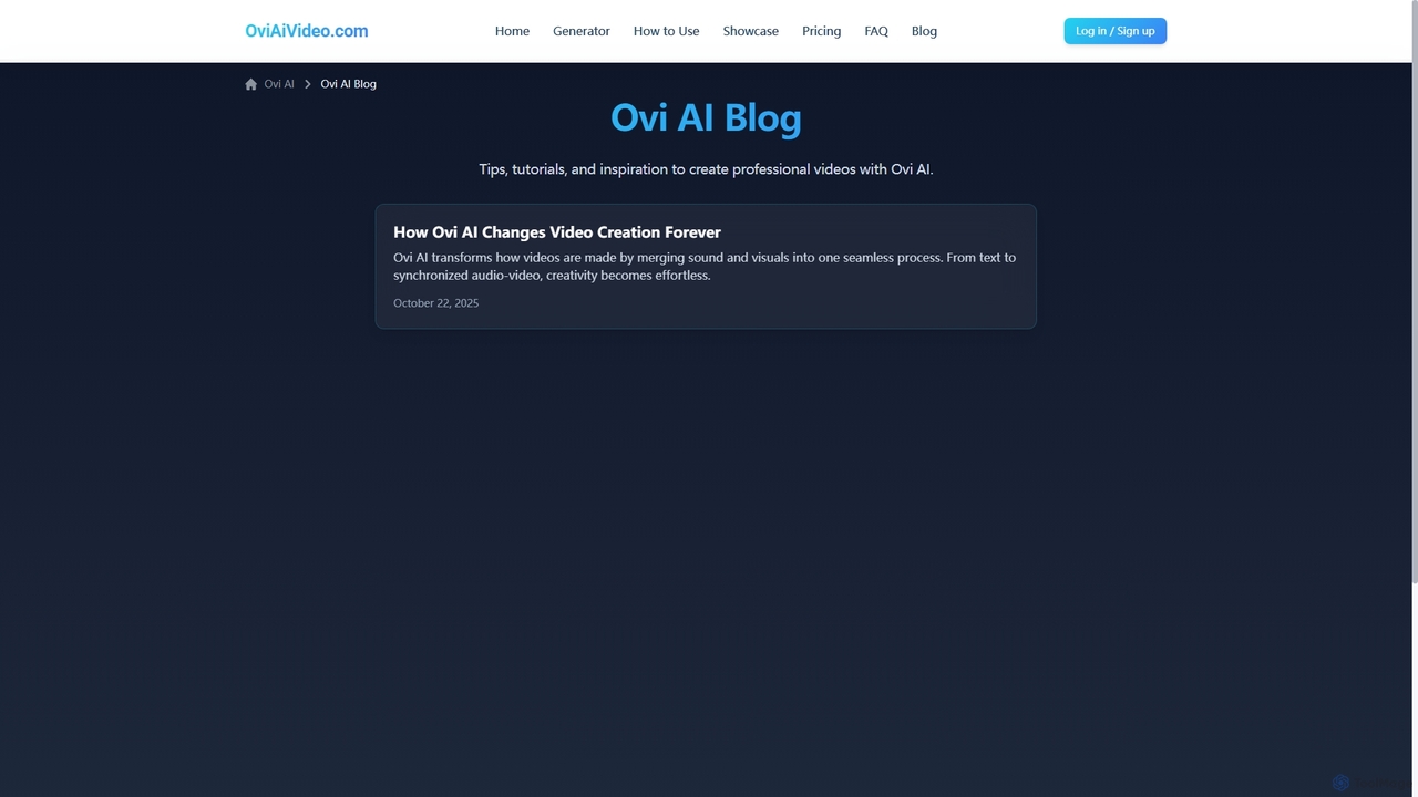 Ovi AI Blog: Latest News for Ovi AI