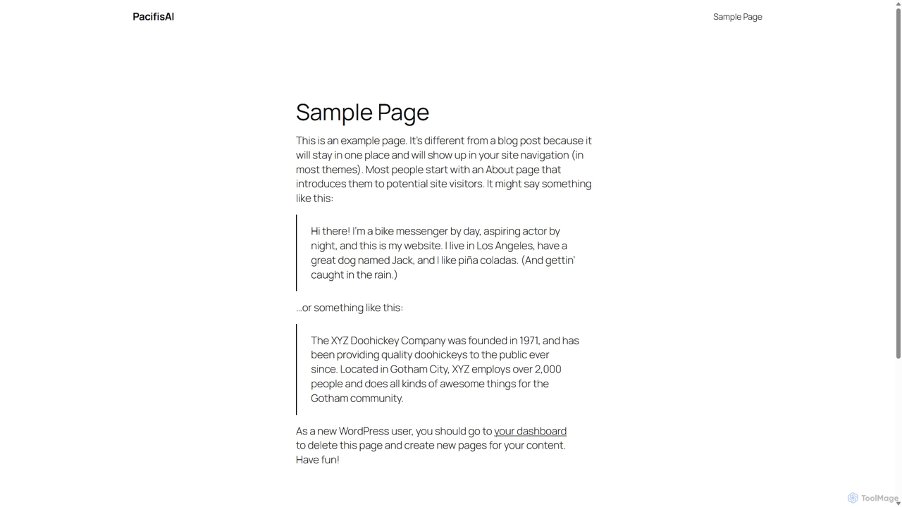 Sample Page – PacifisAI for PacifisAI