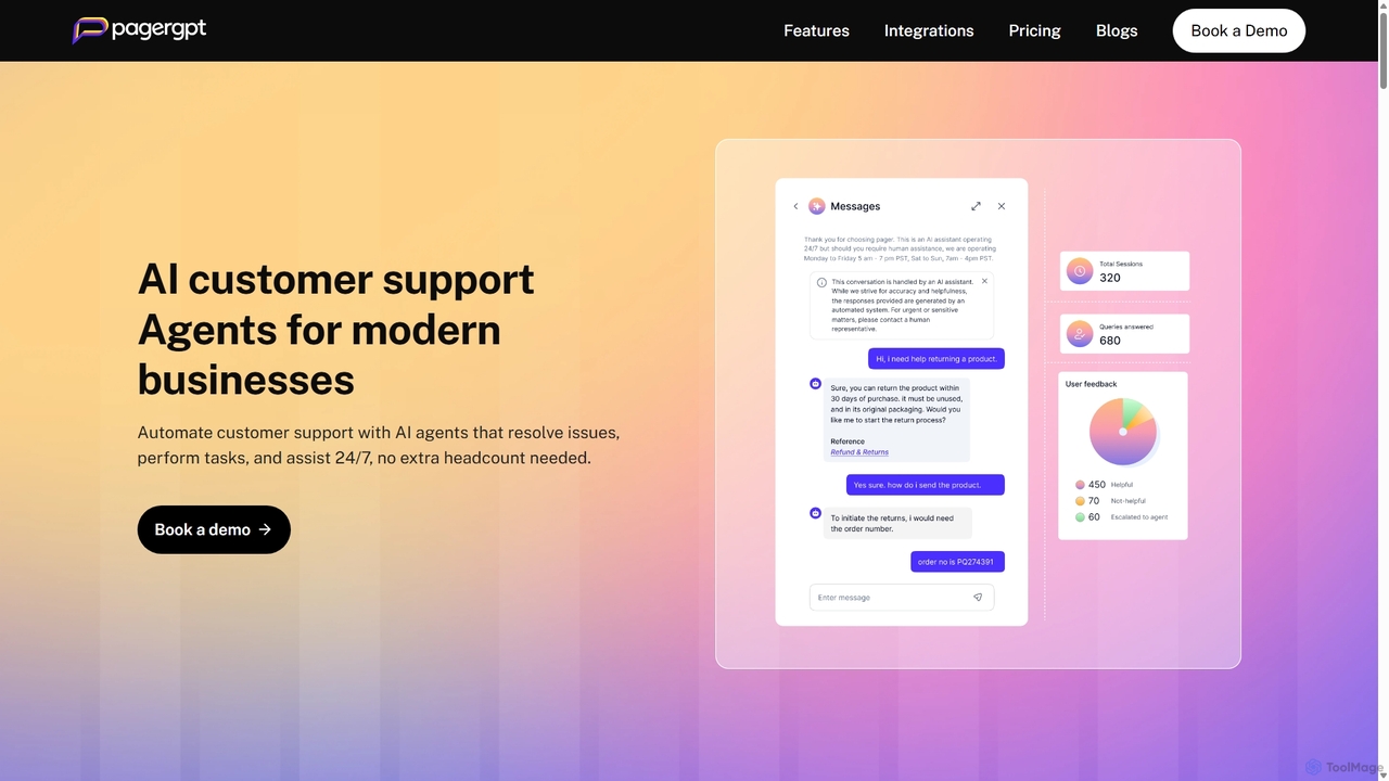 AI Agent for Customer Support | Automate & Scale with Pagergpt for Pagergpt