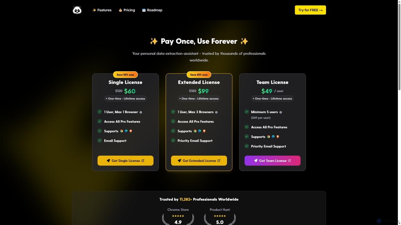 Pricing | Ultimate Web Scraper - PandaExtract for PandaExtract