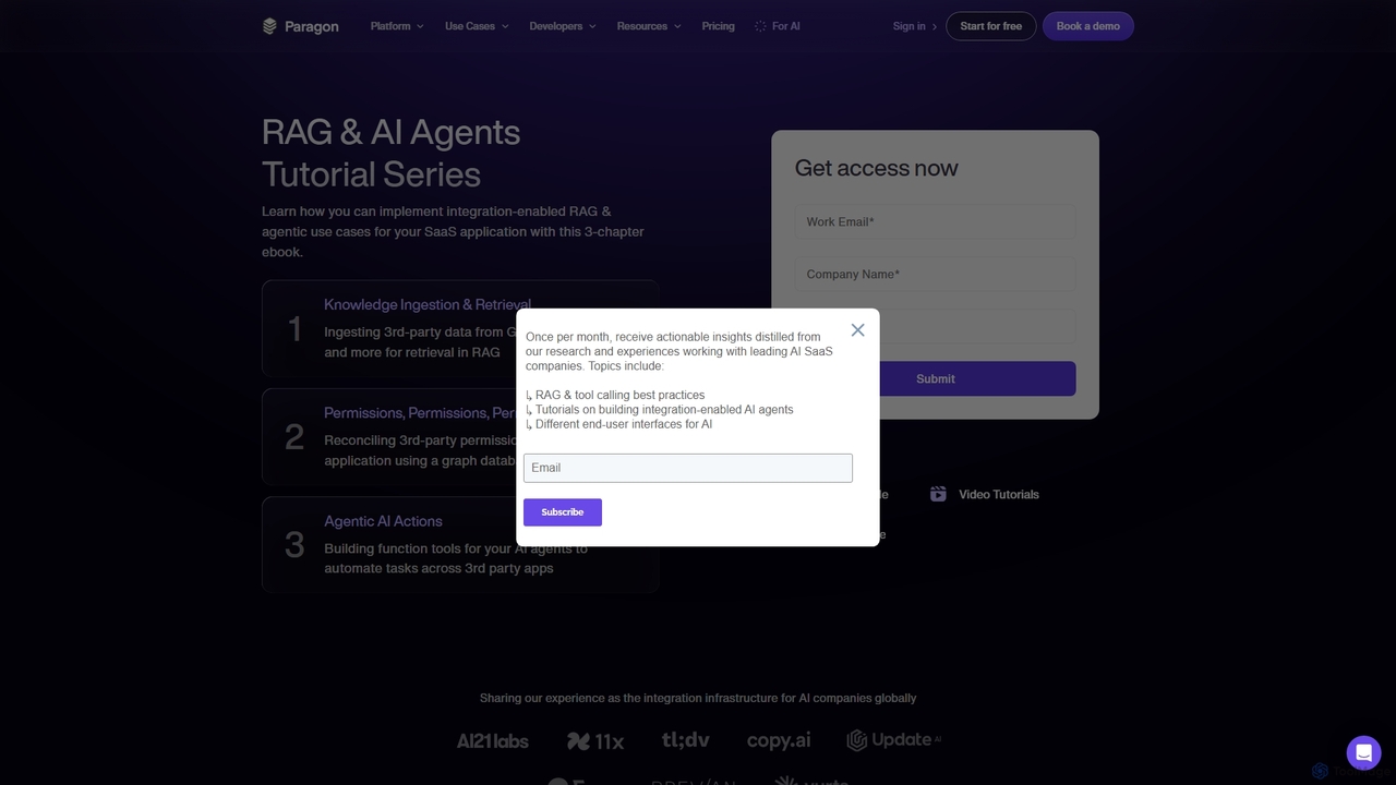 Integration-Enabled RAG & AI Agents Tutorial Series | Learn from Paragon for Paragon