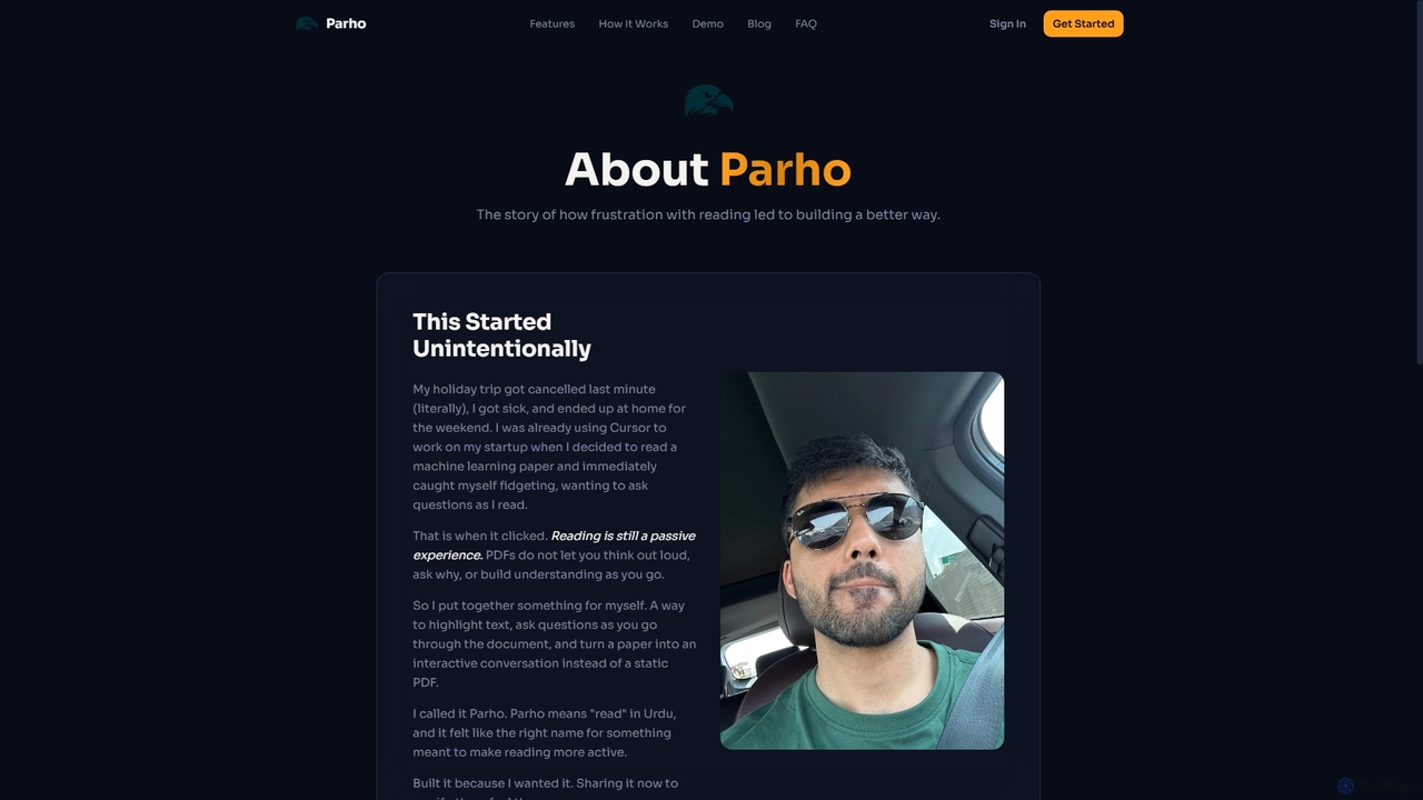 Parho - Cursor for Reading | AI-Powered PDF Understanding for Parho