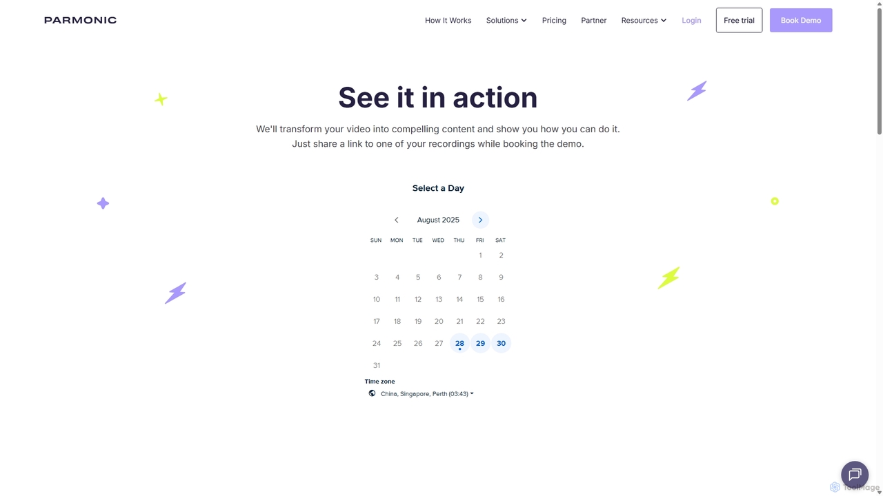Book Demo for Parmonic